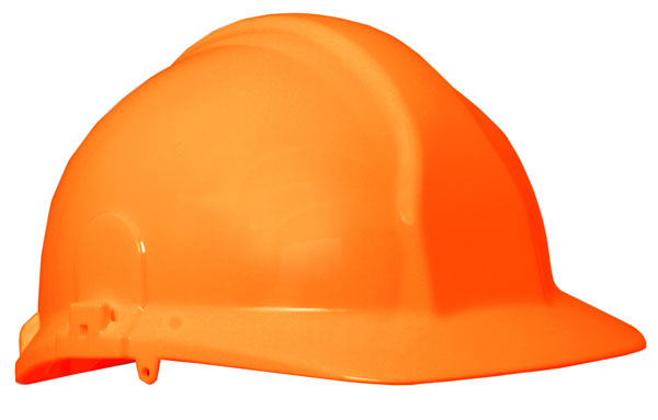 1125 Safety Helmet Orange - High Visibility Hard Hat with Secure Head Ratchet