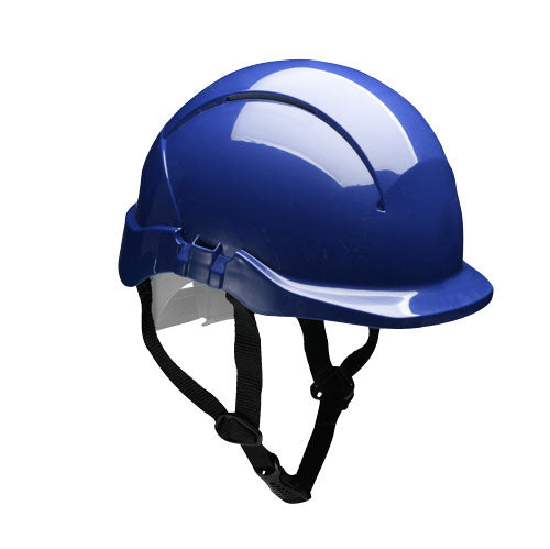 Concept SecurePlus Blue Unvented Safety Helmet - Lightweight Hard Hat with Comfort Lining