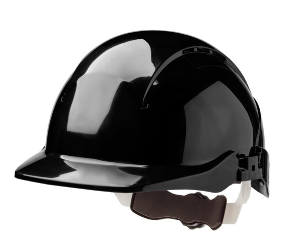 Concept Core Reduced Peak Safety Helmet Black - Durable Hard Hat with Adjustable Fit and Enhanced Visibility