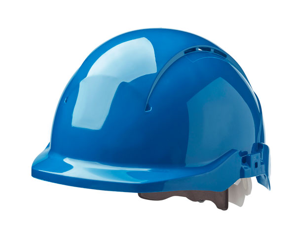 Concept Core Reduced Peak Safety Helmet L Blue - Lightweight Hard Hat with Adjustable Fit and Enhanced Visibility