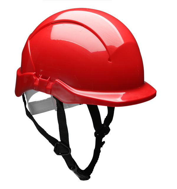 Concept SecurePlus Red Unvented Safety Helmet - Durable Hard Hat for Enhanced Protection