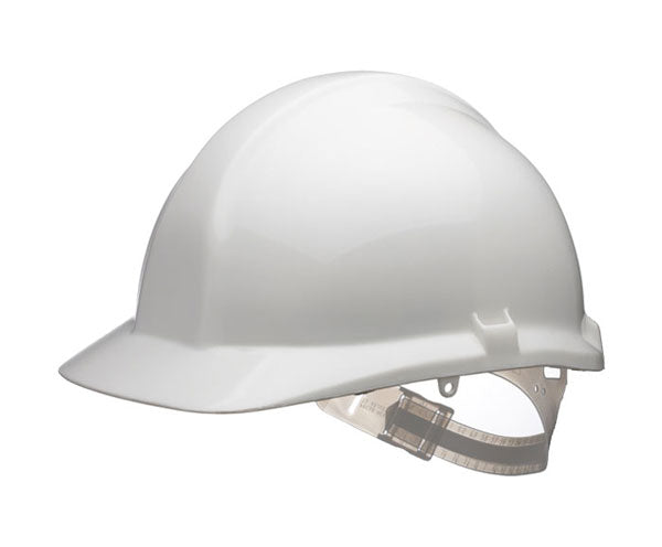 1125 Safety Helmet White - Durable Hard Hat with Comfortable Ratchet Adjustment