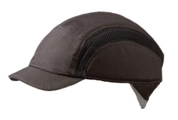 AirPro Baseball Bump Cap with Reduced Peak Black - Lightweight Head Protection