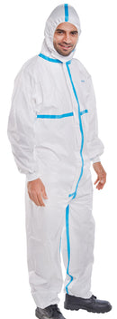 Essential Protection Disposable Coverall - White, Medium, Microporous Type 4/5/6