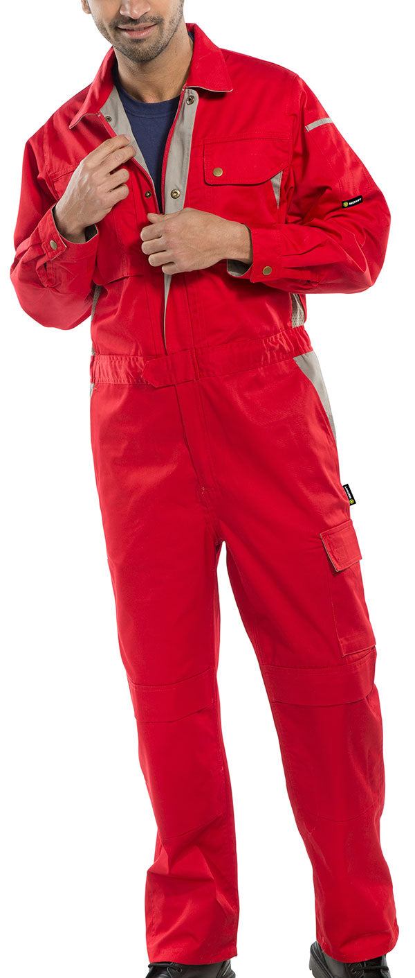 Click Premium Chef Coat - All Red, Size 50, Professional Kitchen Jacket Uniform