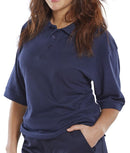Click Premium Pique Shirt Navy Large - Comfortable Workwear