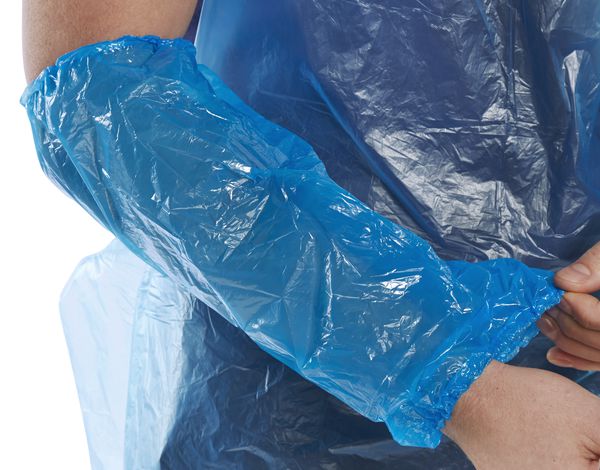 Disposable Blue Oversleeves 14" for Safety and Cleanliness