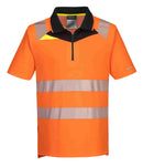 Hi-Vis Zip Polo Shirt S/S
