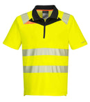 Hi-Vis Zip Polo Shirt S/S