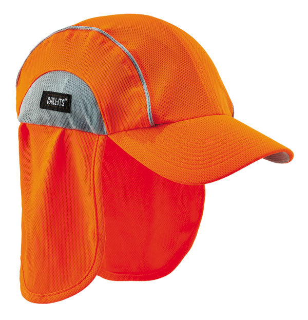 High Performance Sun Protection Hat with Shade in Vibrant Orange