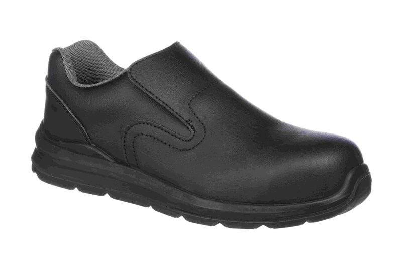 Water-Resistant Microfibre Compositelite Slip On Safety Trainer