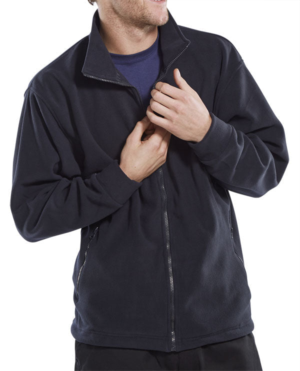 Cozy Fleece Jacket Navy S - Warm and Durable Outerwear for Everyday Comfort