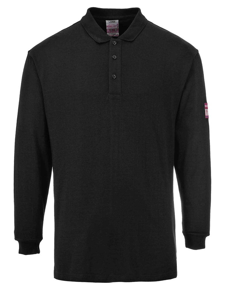 Flame Resistant Anti-Static Long Sleeve Polo Shirt