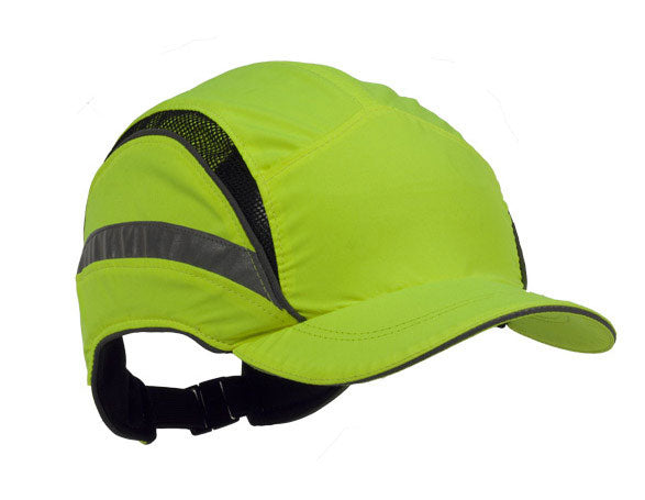 3M First Base 3 High-Visibility Yellow Reduced Peak Safety Cap