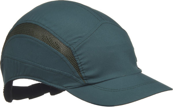 3M First Base 3 High-Visibility Green Cap with Reduced Peak for Safety