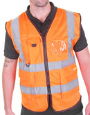 Executive Mesh Waistcoat Orange XL - High Visibility Safety Vest