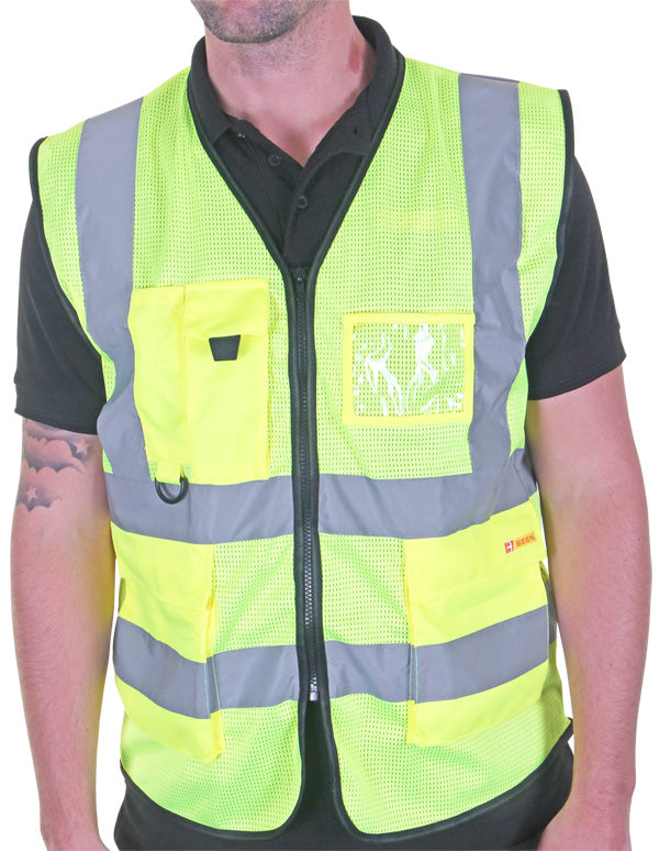 Executive Mesh Waistcoat S/Y MED - High Visibility Safety Vest