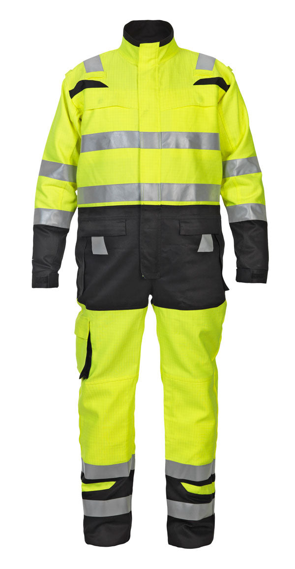 HOVE HIVIS TWO TONE COVERALL YELLOW/BLACK 42