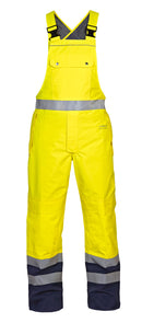 Utting SNS Hi Vis Waterproof Bib & Brace Yellow/Navy SML
