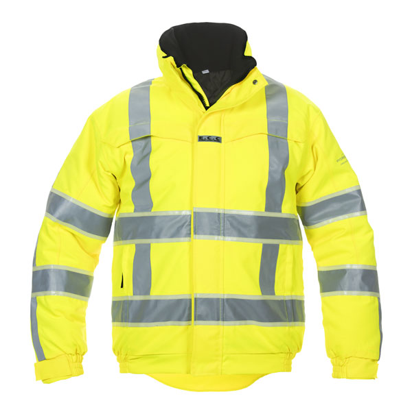 INDIA HI VIS GID Pilot Jacket - Saturn Yellow, SML - High Visibility Safety Workwear