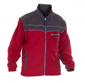 High-Quality Kiel Fleece Jacket Red/Grey Medium - Cozy, Durable and Fashionable