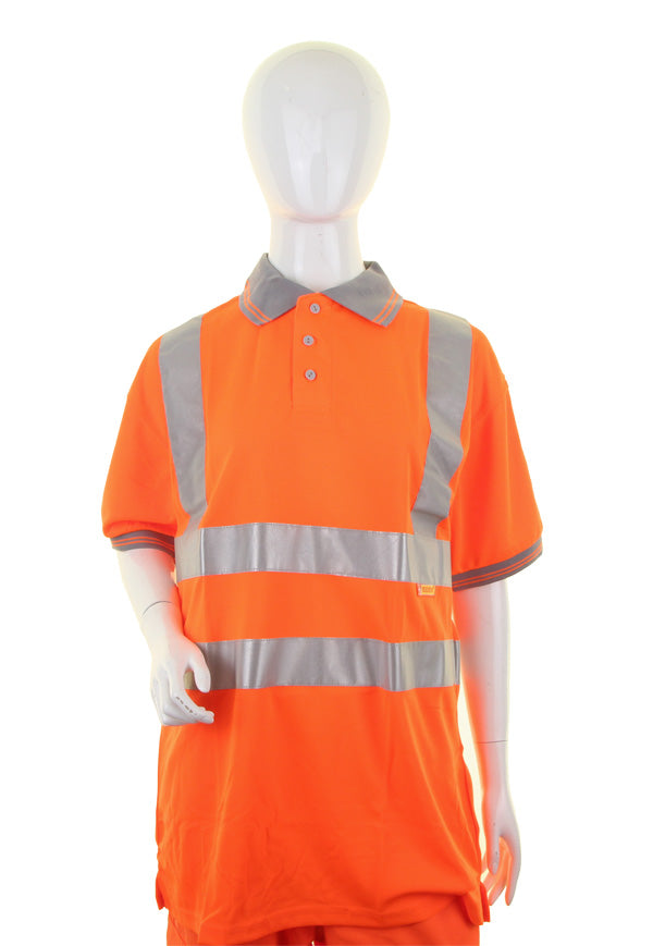 Women's High Visibility Short Sleeve Polo Shirt - Size Small Safety and Style Combined