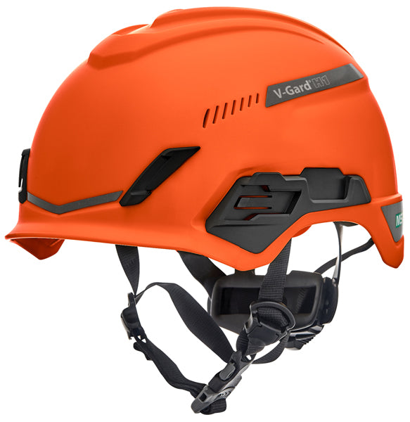 V-Gard H1 Tri-Vented High Visibility Helmet in Orange for Safety & Protection