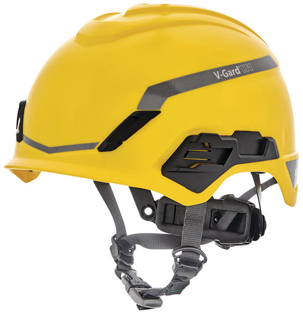 V-Gard H1 Non-Vented Helmet - High Visibility Yellow Safety Hard Hat for Maximum Protection