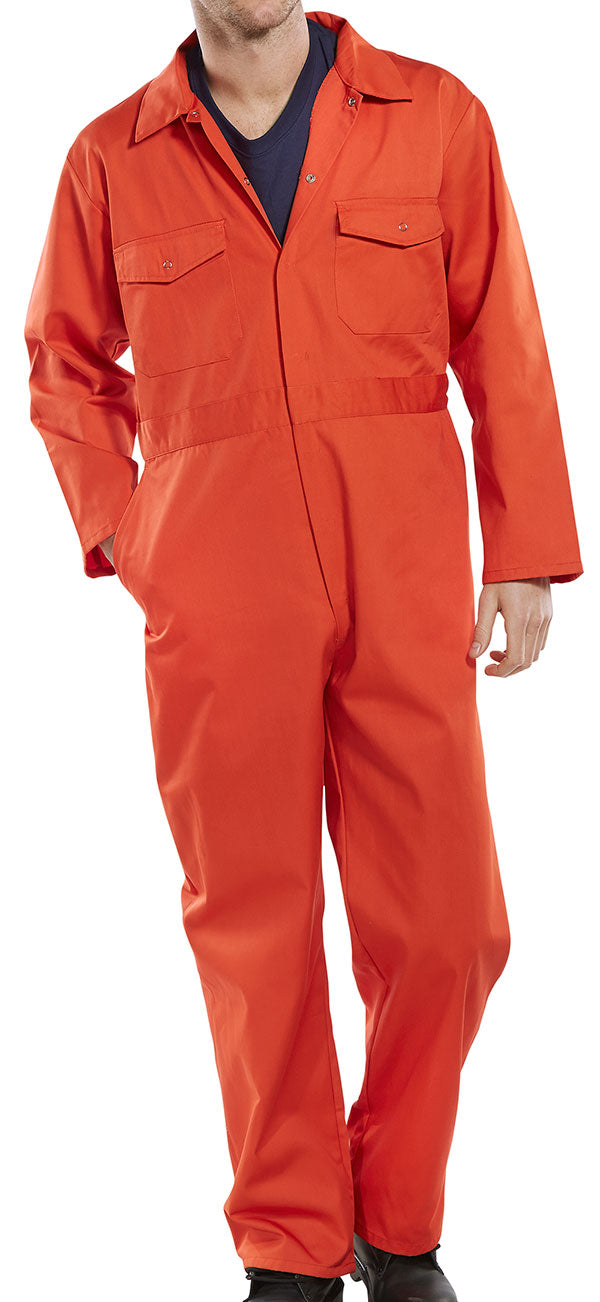 Click PC Boiler Suit Orange Size 54 - Protective Workwear Jumpsuit