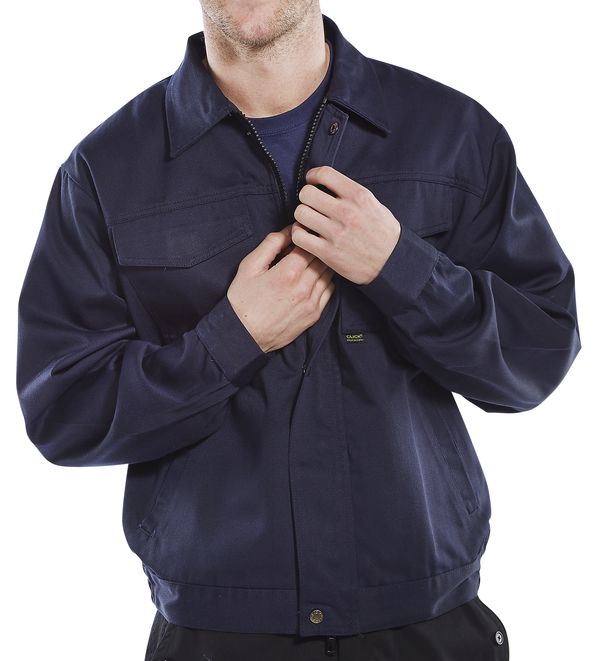 Super Click PC Jacket Navy Size 46 - Durable Workwear Outerwear