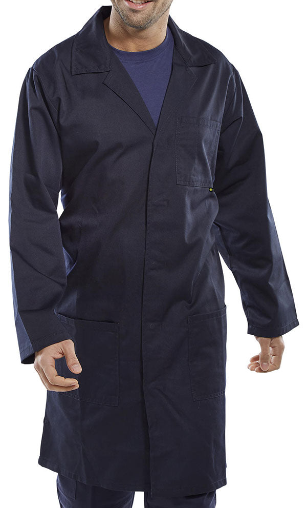 Click PC Navy House Coat Size 54 - Stylish Workwear For Men