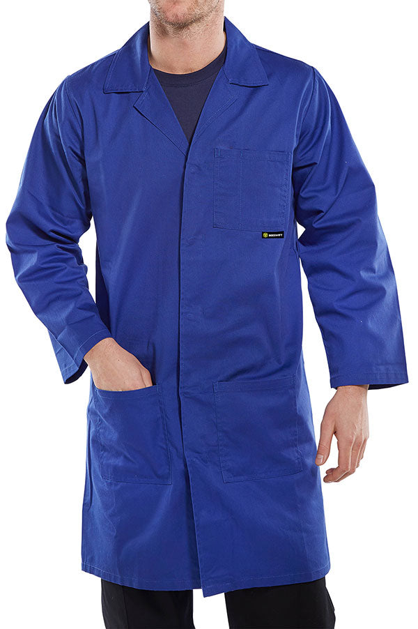 Click PC Workwear House Coat Royal Blue Size 48 - Professional And Comfortable Fit