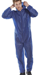 Navy XXL Polypropylene Disposable Coverall - Breathable Fabric