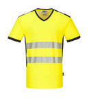 Hi-Vis V-Neck Mesh Insert T-Shirt S/S