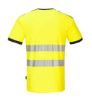 Hi-Vis V-Neck Mesh Insert T-Shirt S/S
