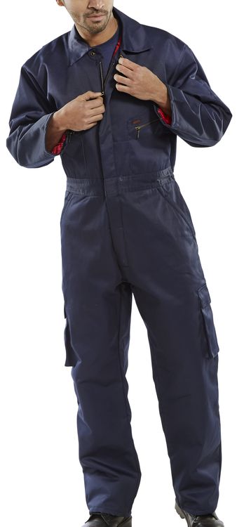 Click Quilted Boiler Suit Navy Blue Size 44 - Reliable Work Coverall Uniform