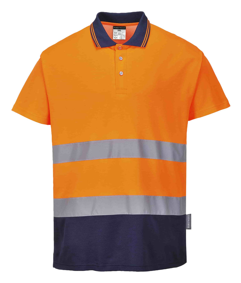 Hi-Vis Cotton Comfort Contrast Polo Shirt S/S