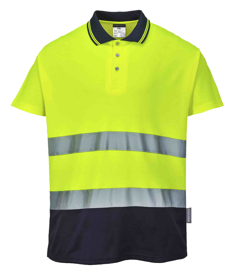 Hi-Vis Cotton Comfort Contrast Polo Shirt S/S