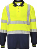 Hi-Vis Contrast Polo Shirt L/S