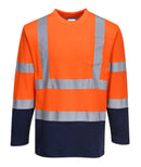 Hi-Vis Cotton Comfort Contrast T-Shirt L/S