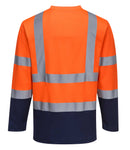 Hi-Vis Cotton Comfort Contrast T-Shirt L/S