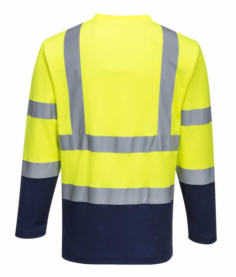 Hi-Vis Cotton Comfort Contrast T-Shirt L/S