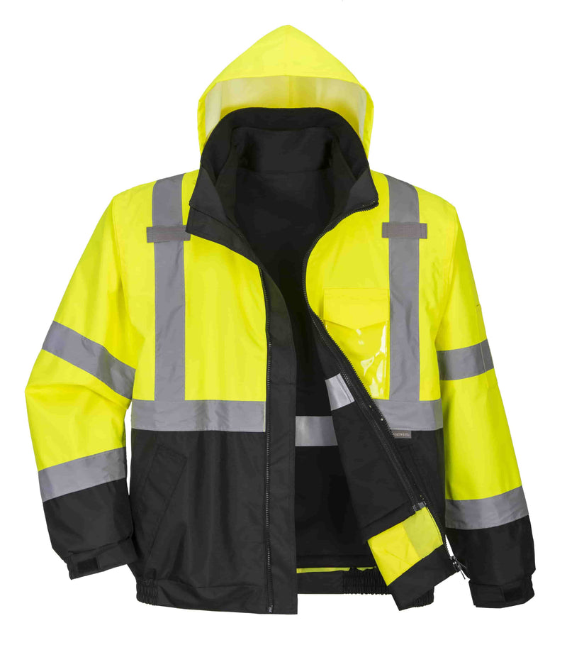 Hi-Vis 3-in-1 Contrast Premium Bomber Jacket