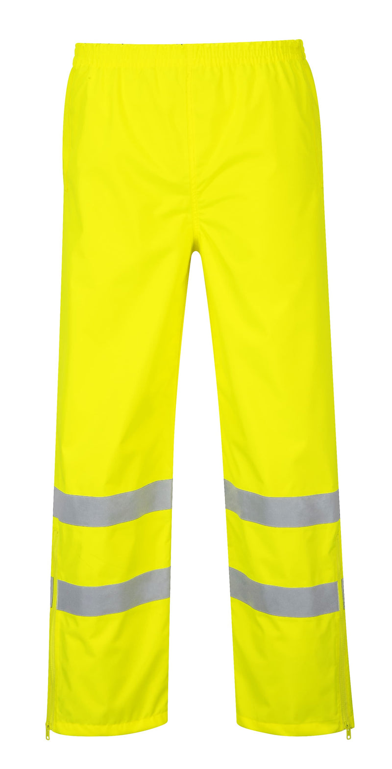 Hi-Vis Polyester Breathable Rain Trousers