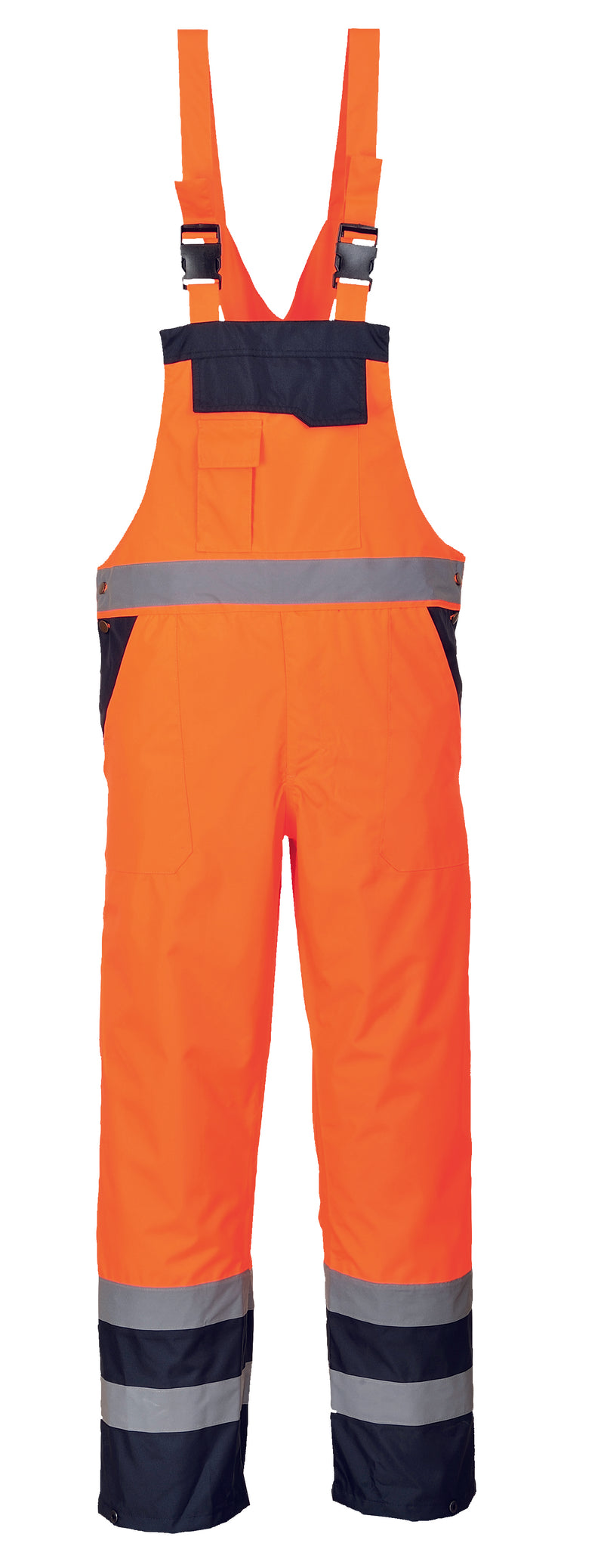 Hi-Vis Breathable Contrast Rain Bib and Brace