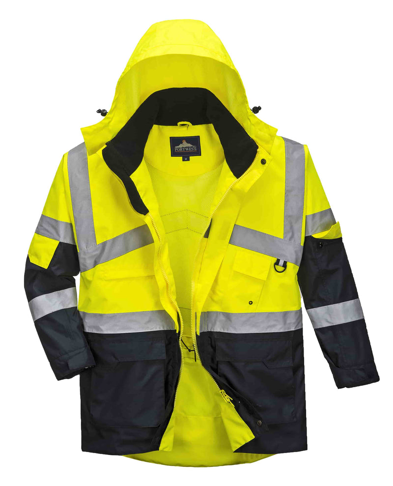 Hi-Vis Breathable Contrast Rain Jacket