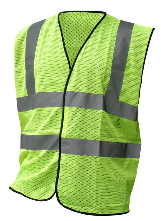 High Visibility Mesh Vest Saturn Yellow 4XL, Reflective Safety Gear