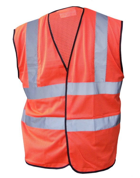 High Visibility Mesh Vest Orange 3XL - Reflective Safety Vest