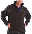 Durable Soft Shell Jacket Black XL - Windproof Outdoor Coat