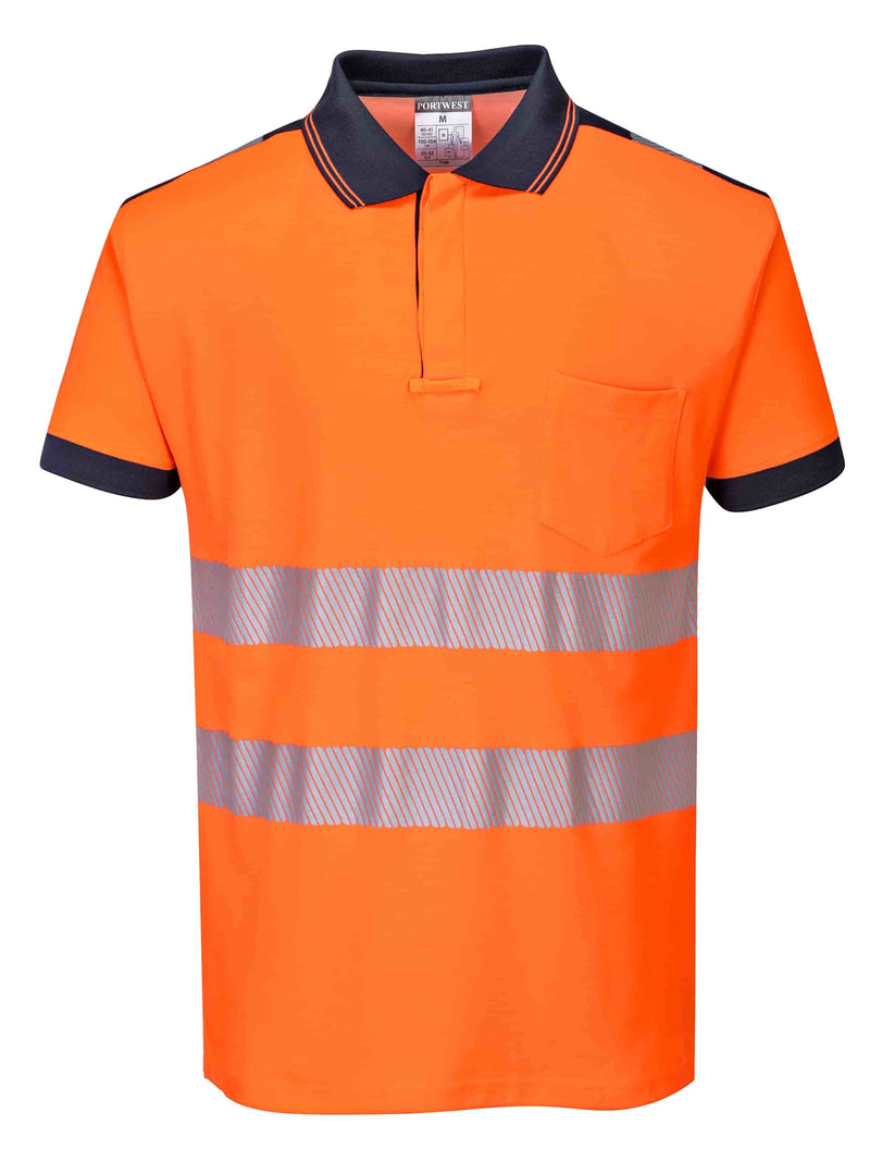 Hi-Vis Premium Cotton Comfort Polo Shirt S/S